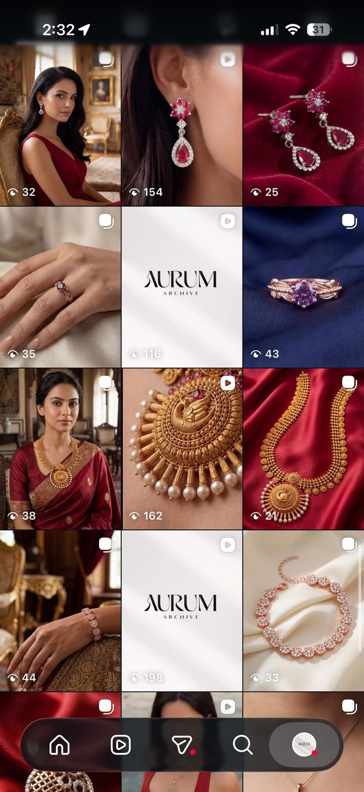 Instagram post grid screenshot of @the.aurumarchive